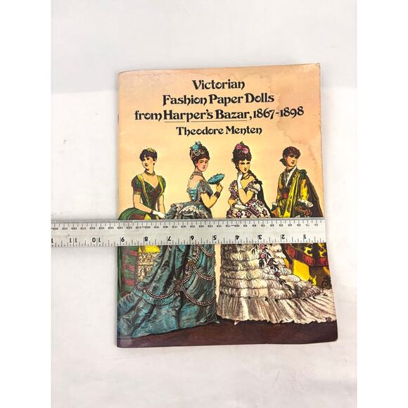 VTG Victorian Fashion Paper Dolls From Harper’s Bazar 1867-1898 Book 1970s Uncut - Picture 12 of 12